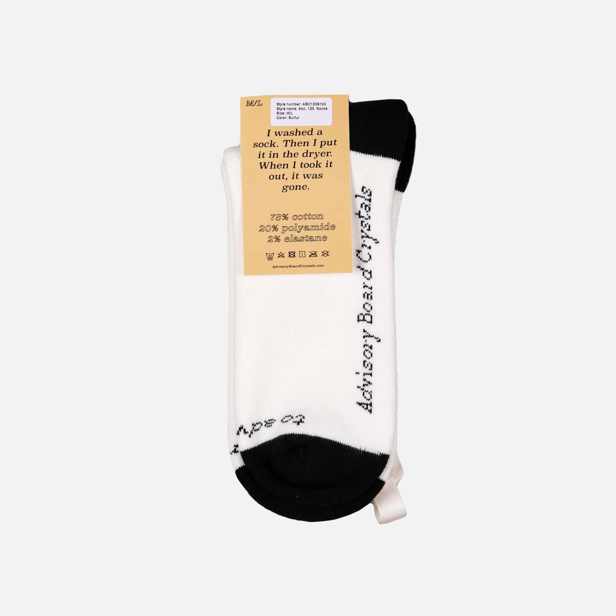 Advisory Board Crystals ABS.123 Socks - Selenite|Anthracite