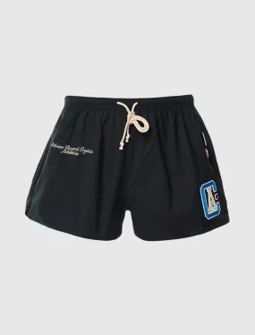 ADVISORY BOARD CRYSTALS ATHLETIC SHORT   BLACK