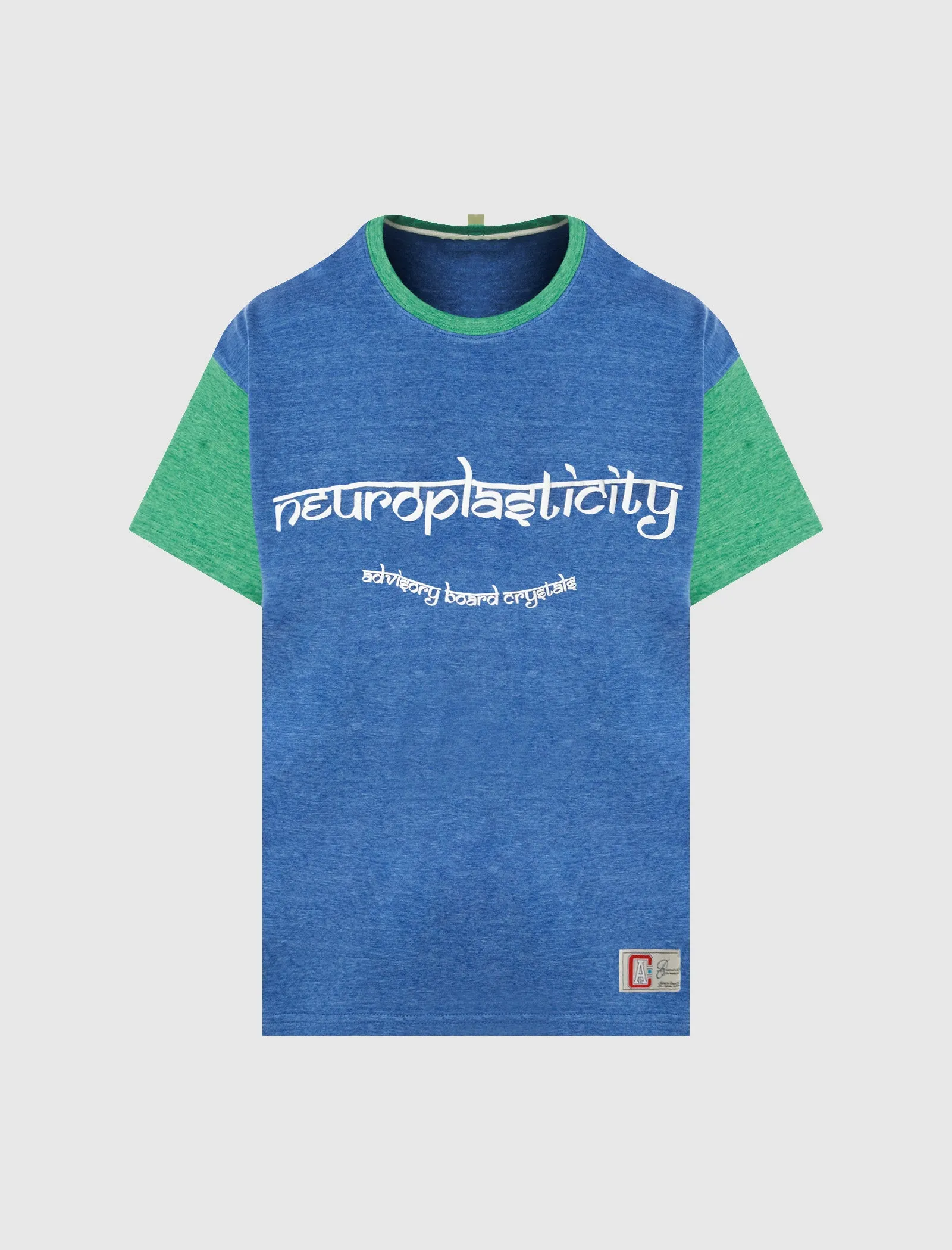 ADVISORY BOARD CRYSTALS REVERSE KNIT TEE   BLUE