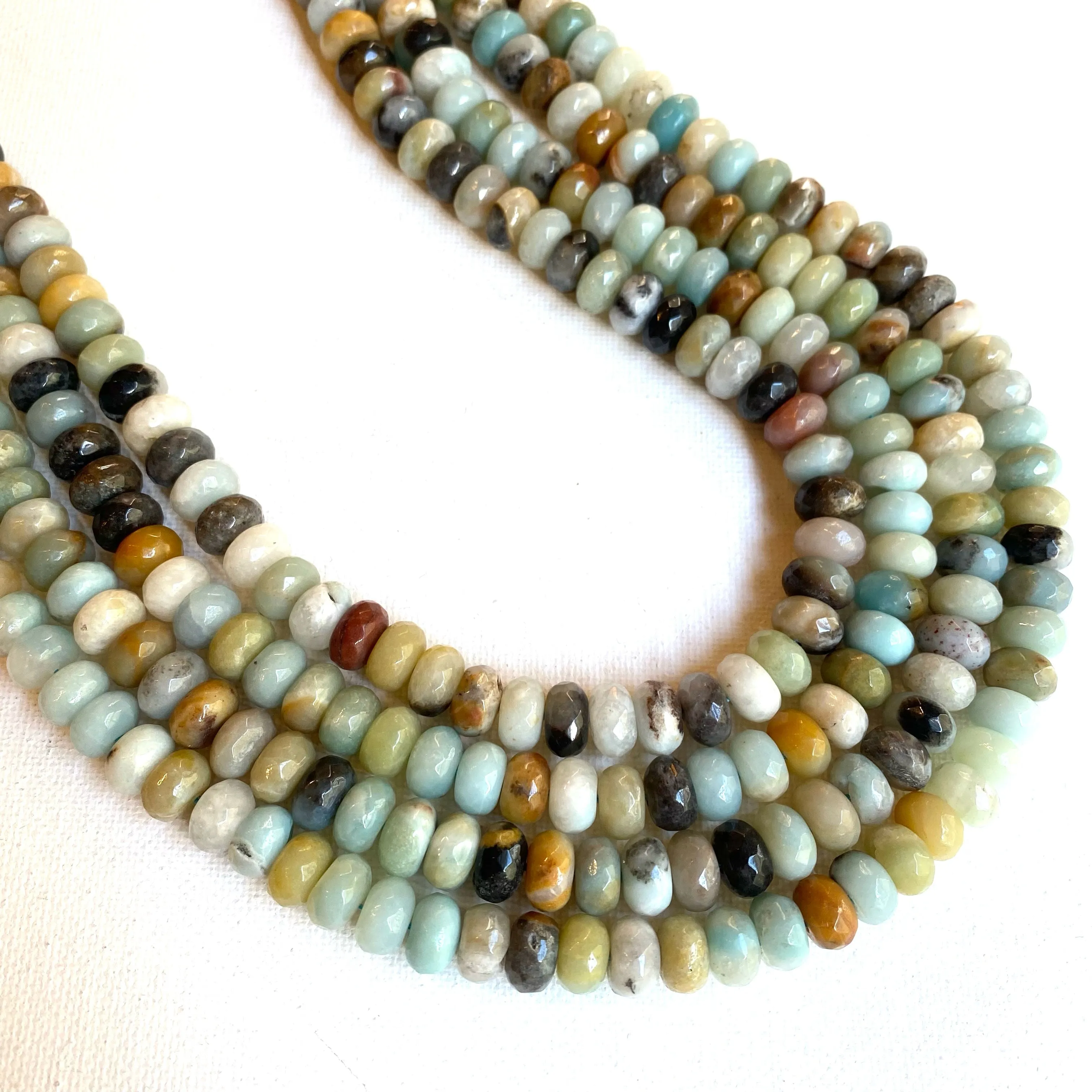 Amazonite Faceted Rondelles