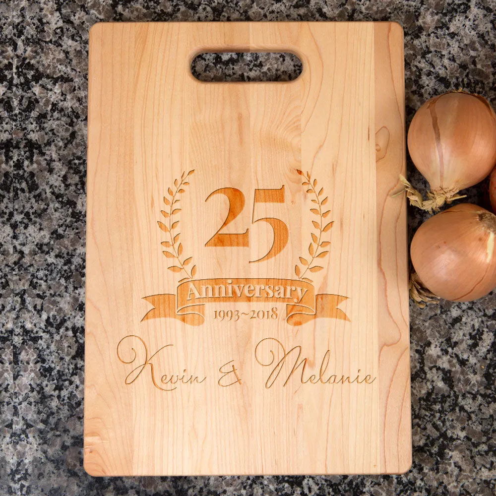 Anniversary Personalized Maple Cutting Board