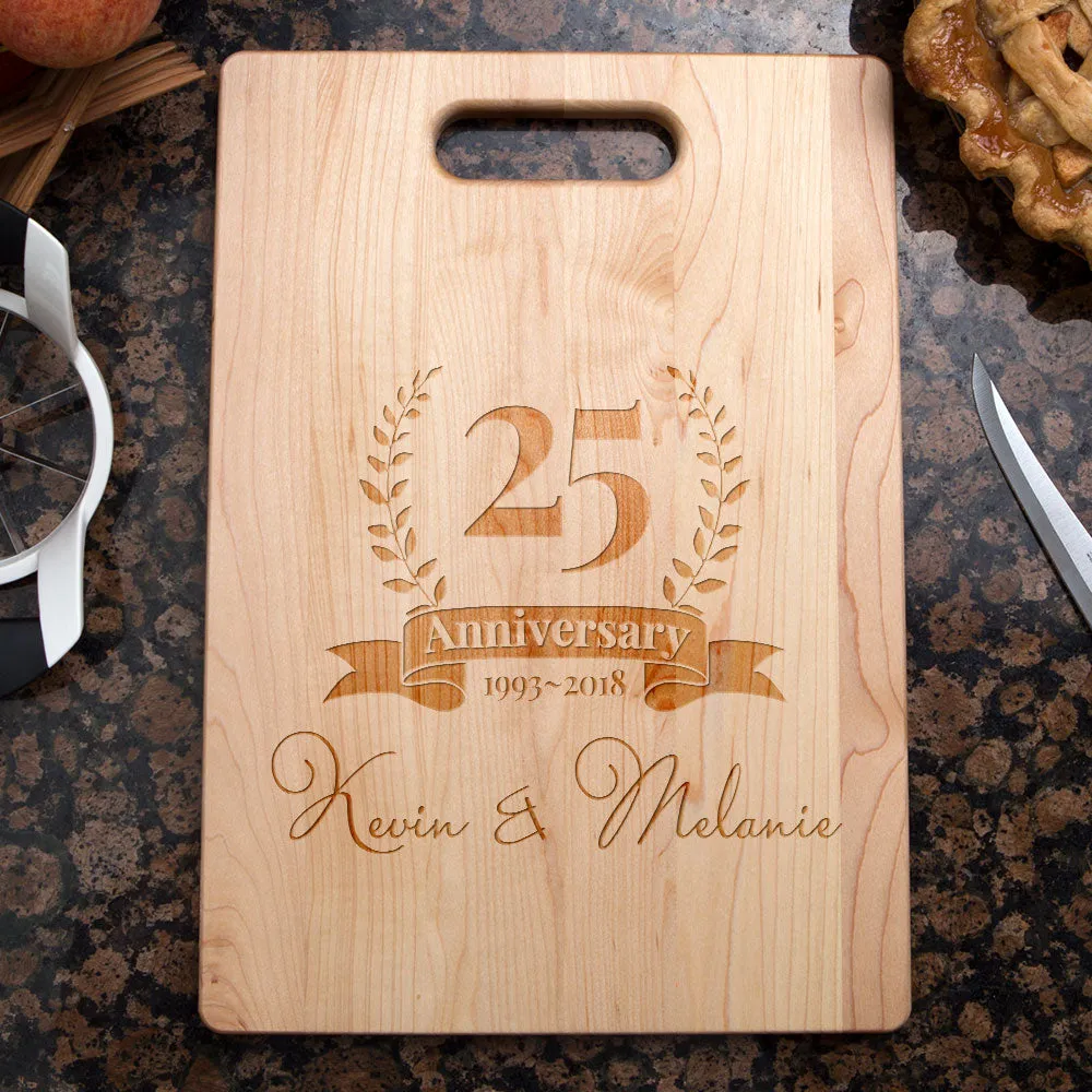 Anniversary Personalized Maple Cutting Board