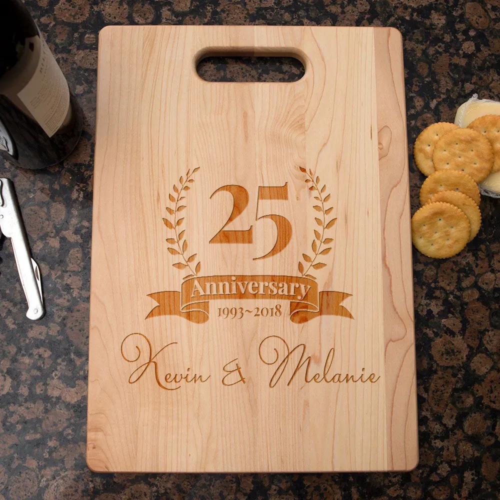 Anniversary Personalized Maple Cutting Board