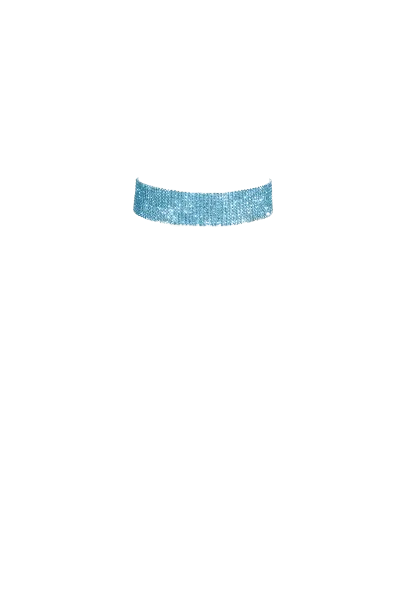 Aqua crystals choker