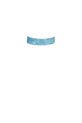 Aqua crystals choker