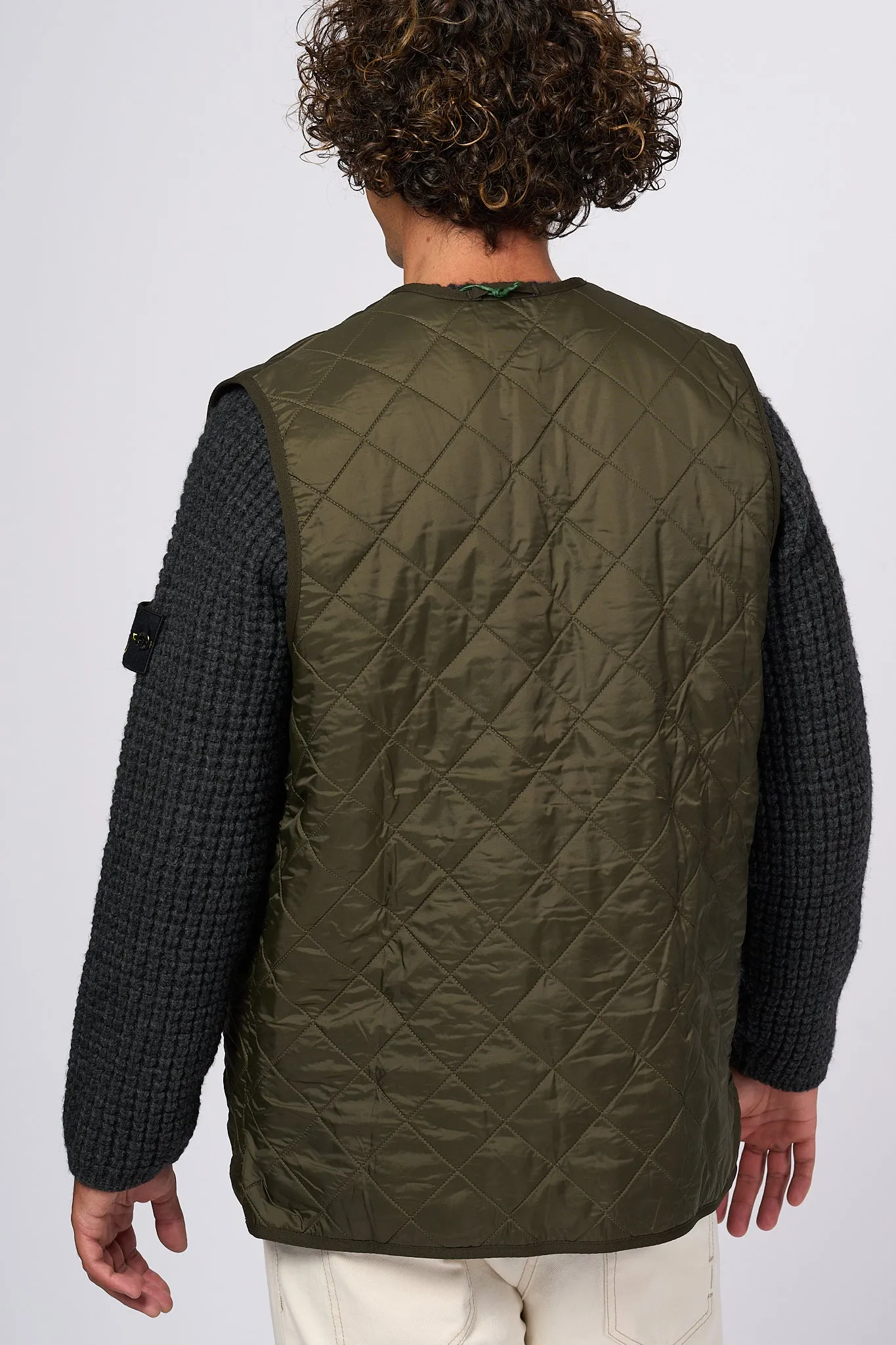 Barbour Gilet Polarquilt Verde Uomo