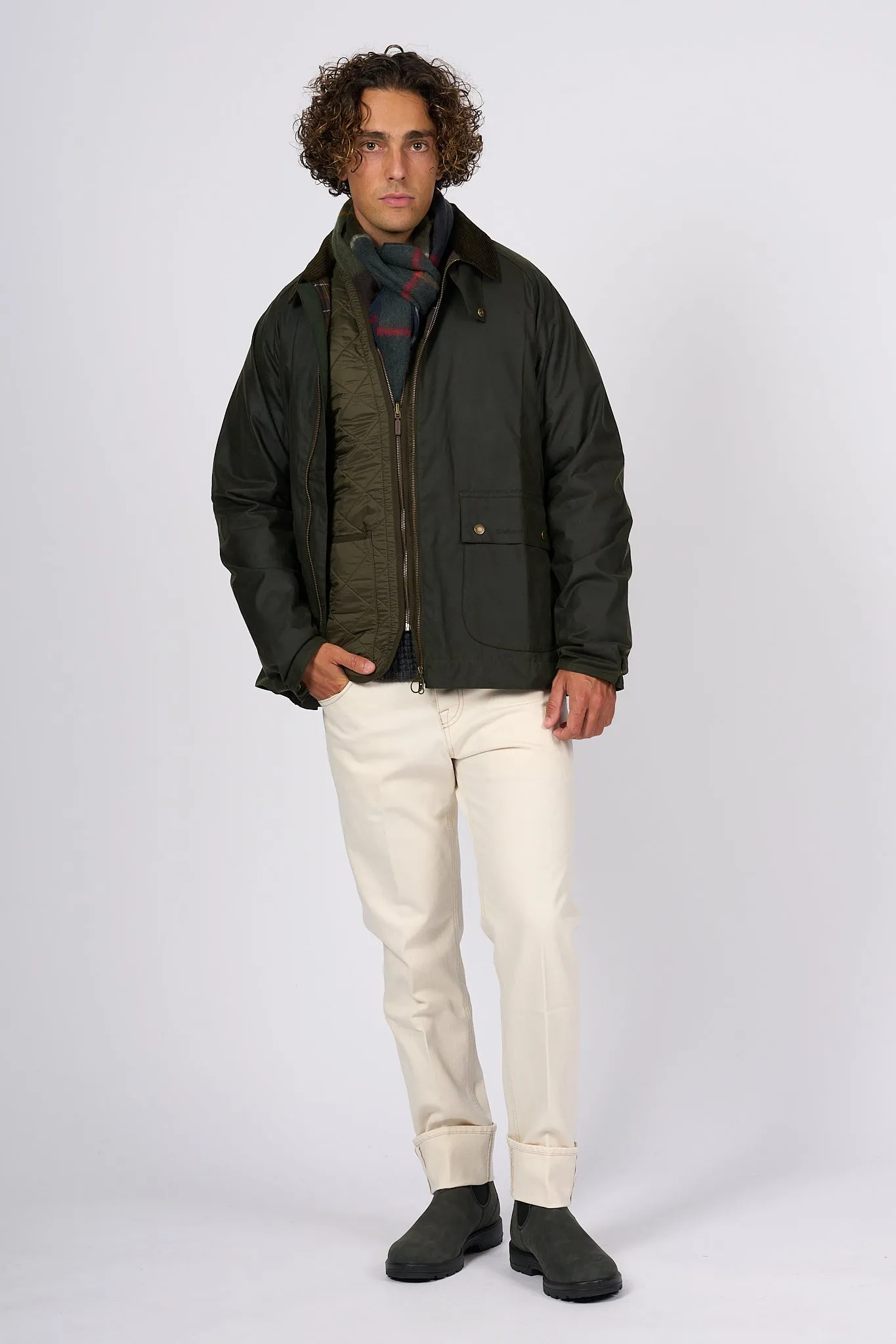 Barbour Gilet Polarquilt Verde Uomo