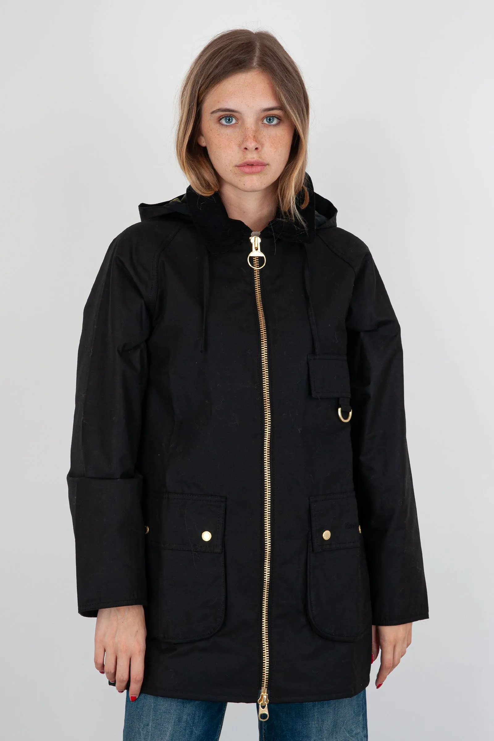 Barbour Giubbotto Highclere Wax Nero