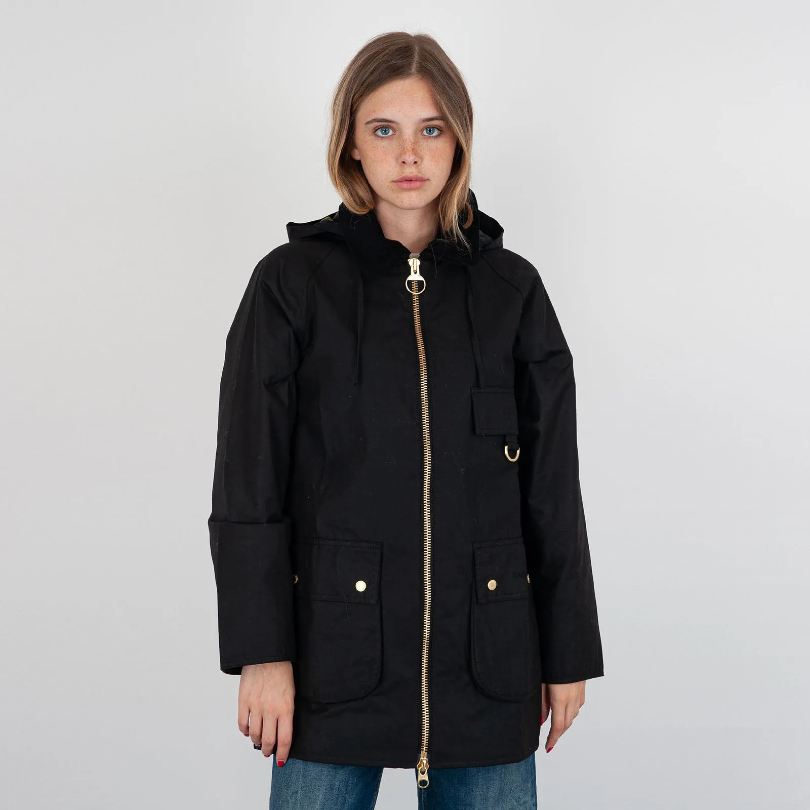 Barbour Giubbotto Highclere Wax Nero