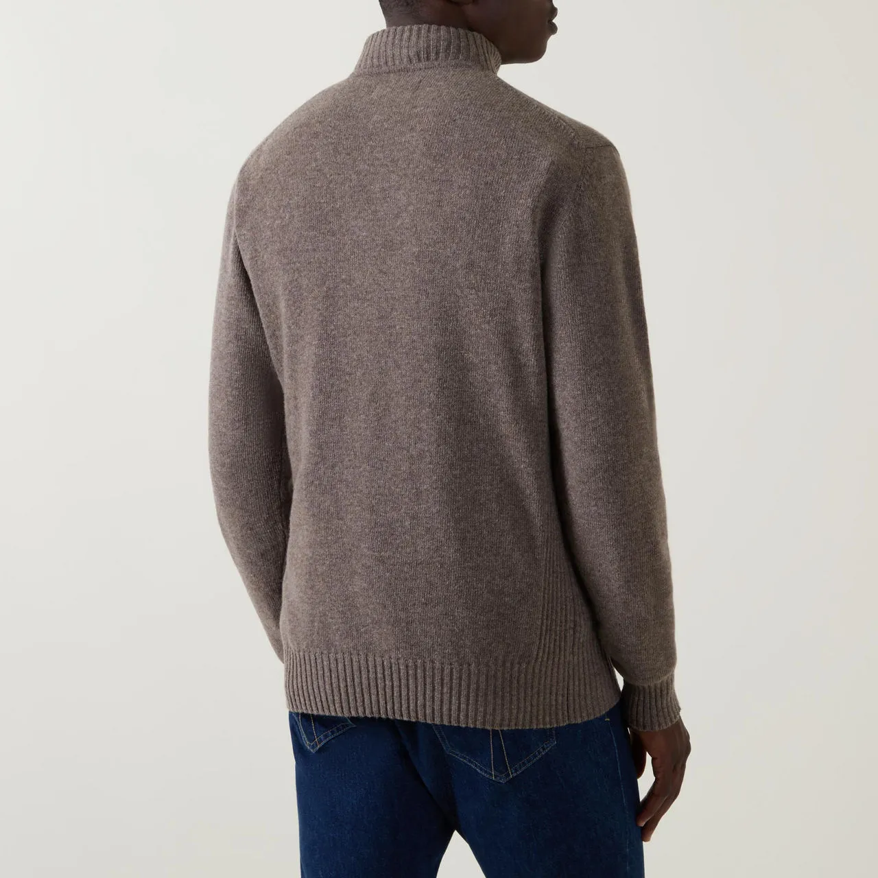 BARBOUR Holden Half Zip Sweater - Stone