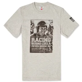 Barbour Steve McQueen Racing TeeGrey