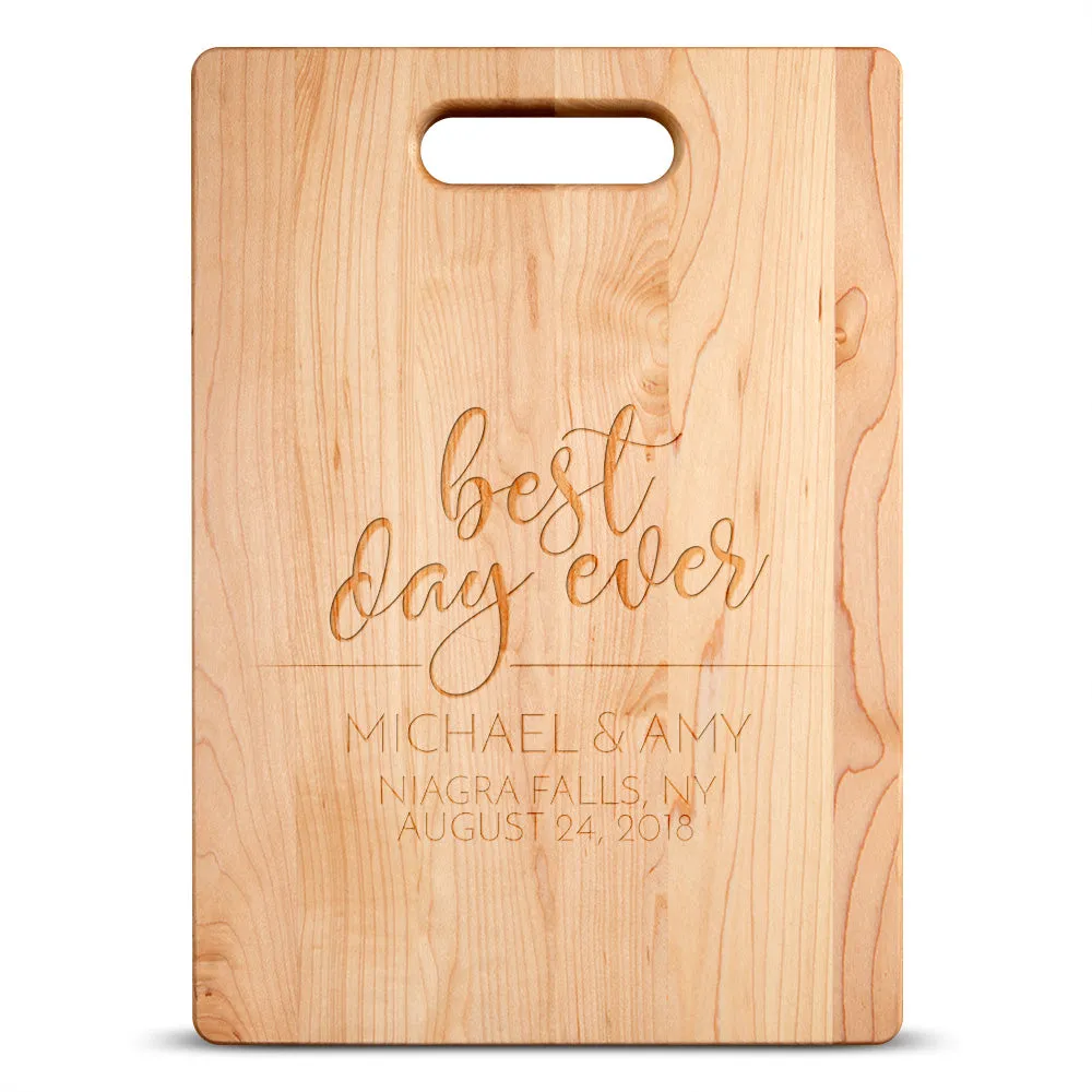 Best Day Ever Personalized Maple Cutting Board