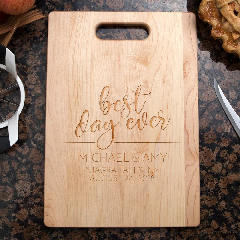 Best Day Ever Personalized Maple Cutting Board