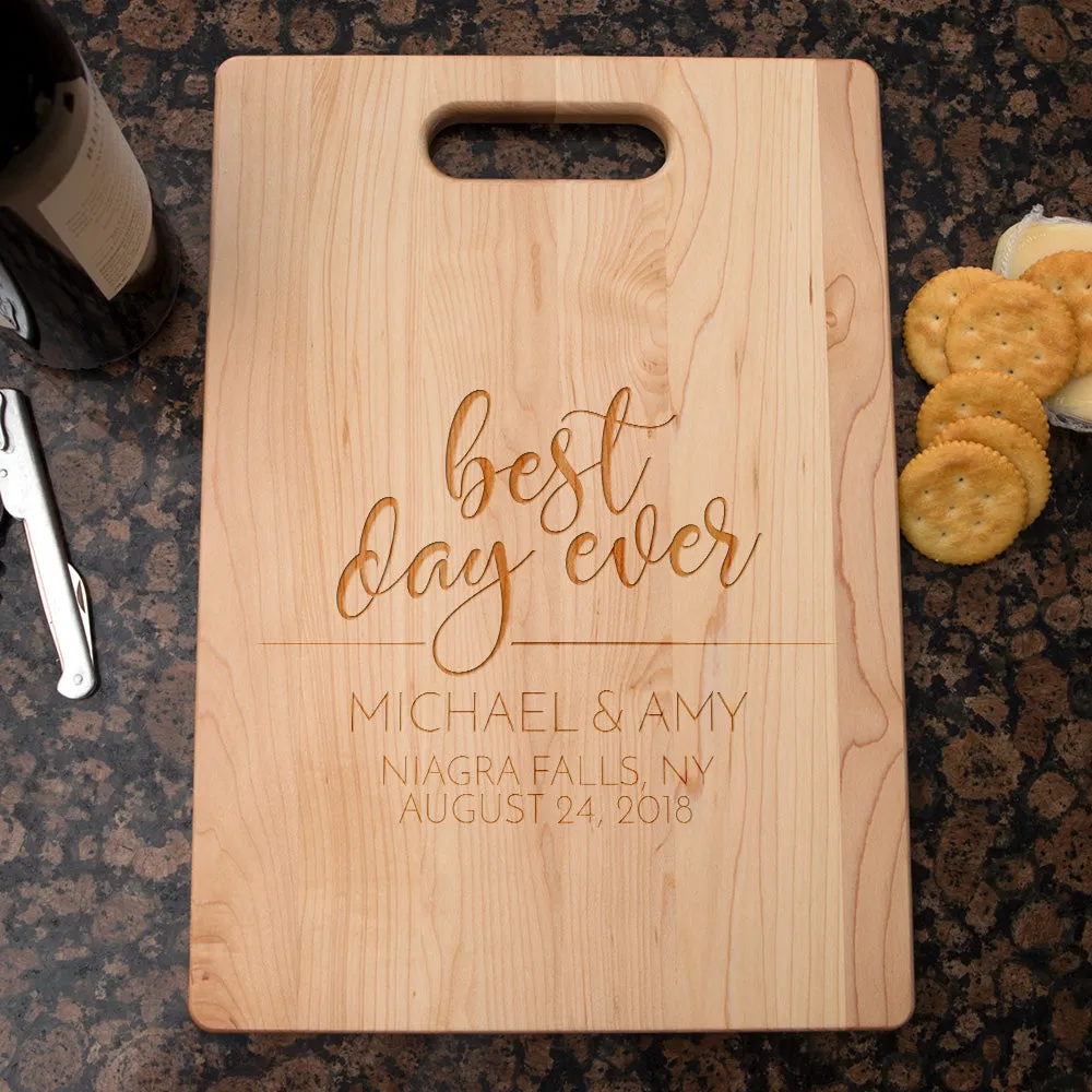 Best Day Ever Personalized Maple Cutting Board