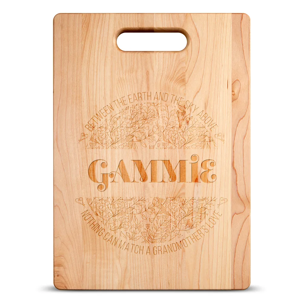 Between the Earth Personalized Maple Cutting Board