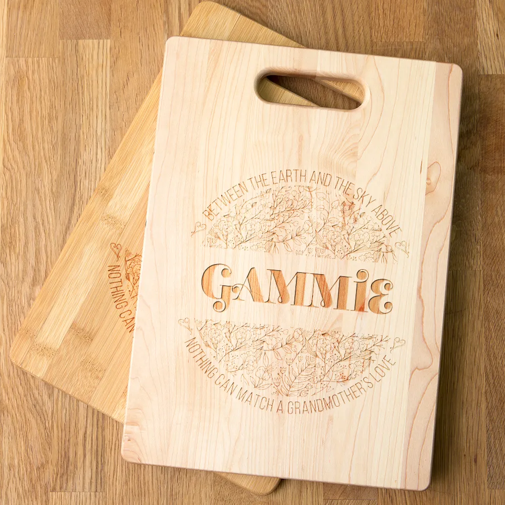 Between the Earth Personalized Maple Cutting Board