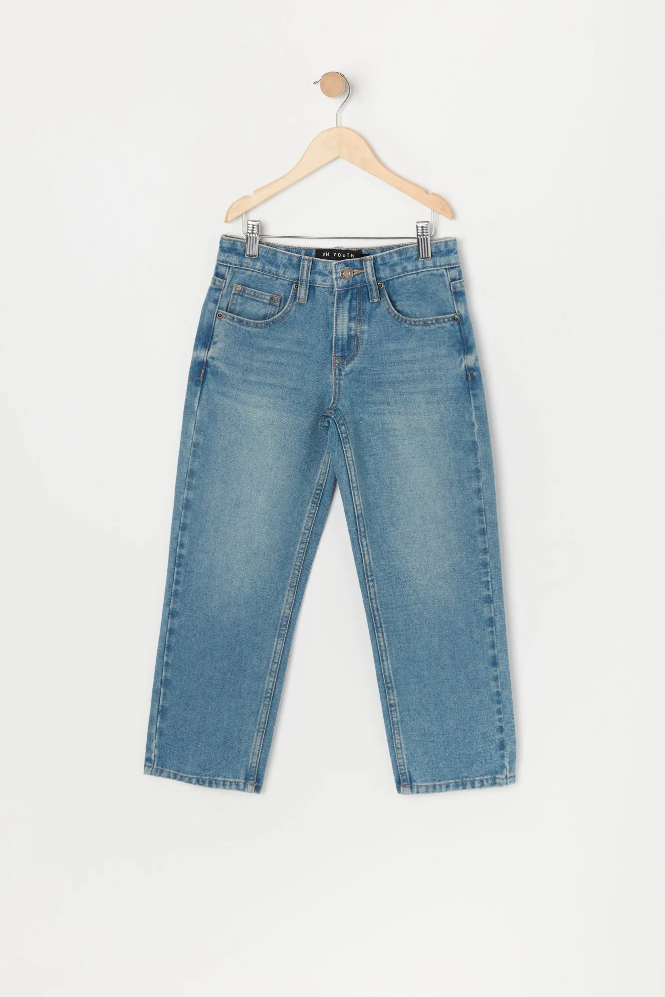 Boys Medium Wash Loose Jean