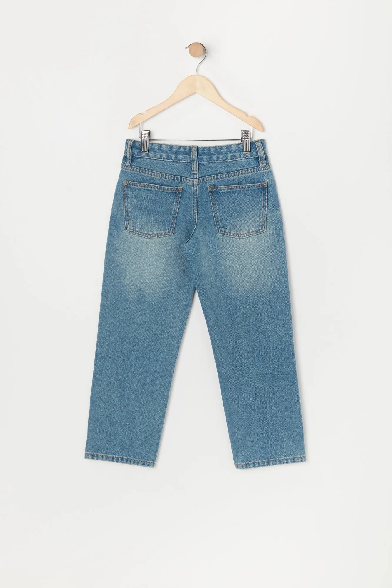 Boys Medium Wash Loose Jean