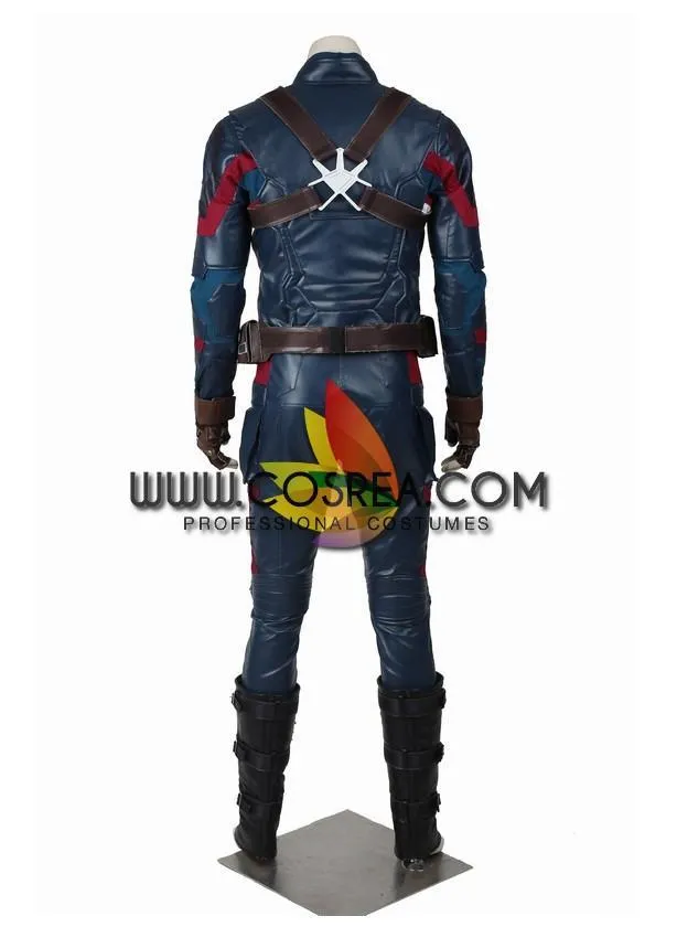 Captain America Civil War PU Leather Cosplay Costume