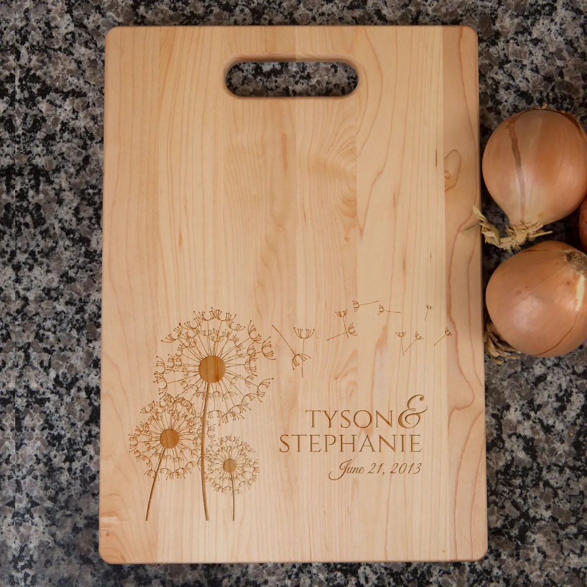 Dandelion Love Personalized Cutting Board