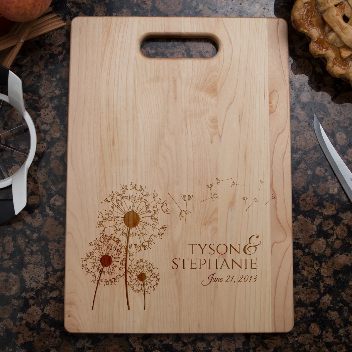 Dandelion Love Personalized Cutting Board