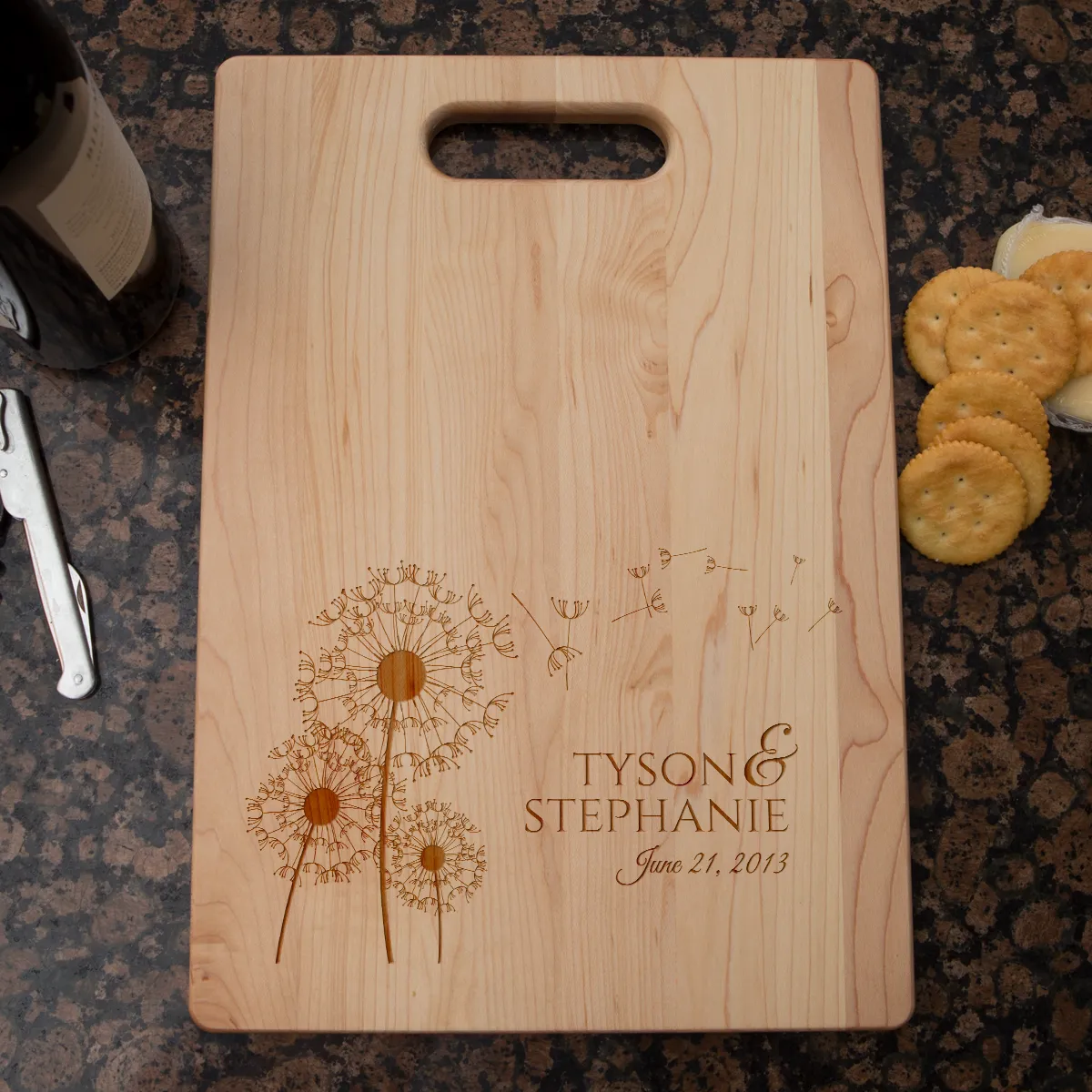 Dandelion Love Personalized Cutting Board