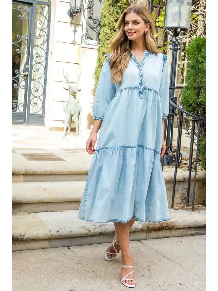 Denim Midi Dress