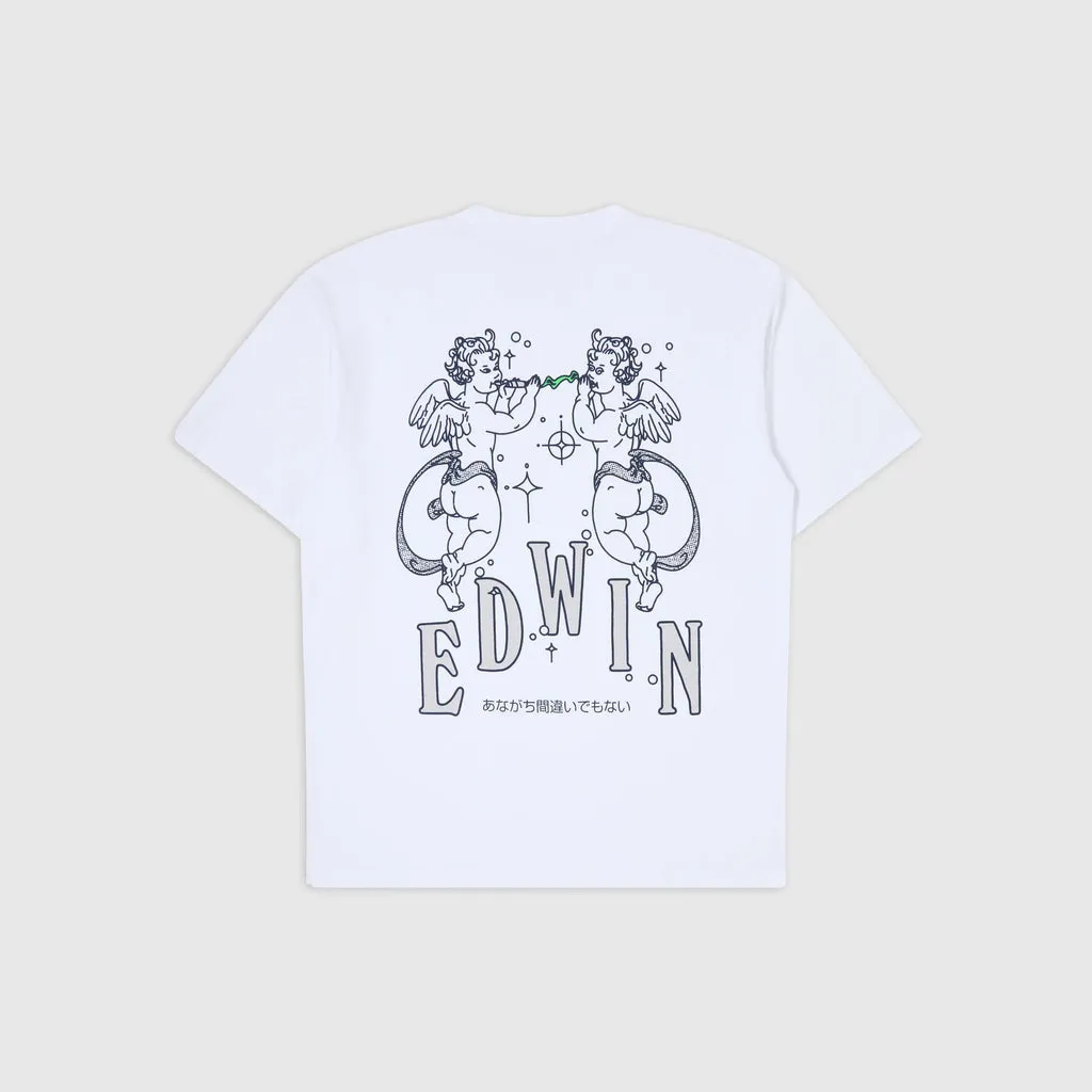 Edwin Angels TS Single Jersey - White Garment Wash