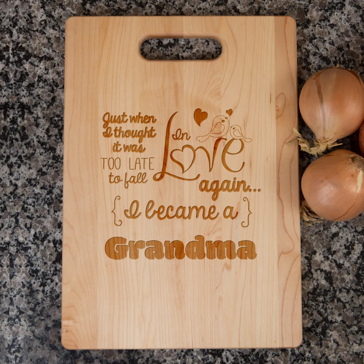 Fall In Love Again Grandma Personalized Cutting Board