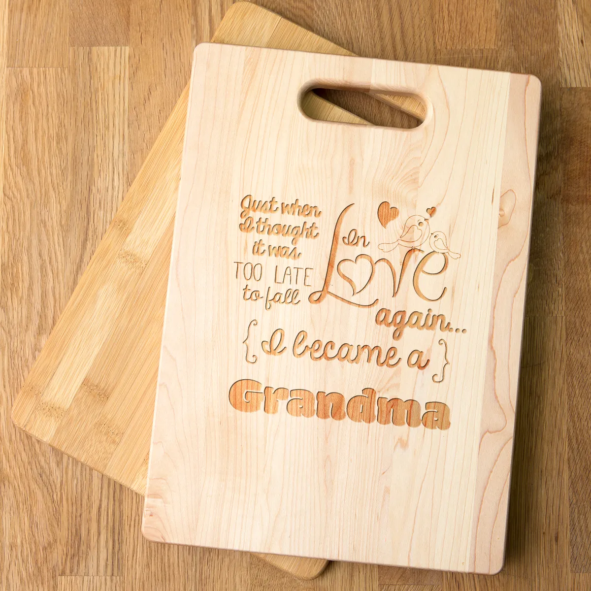 Fall In Love Again Grandma Personalized Cutting Board