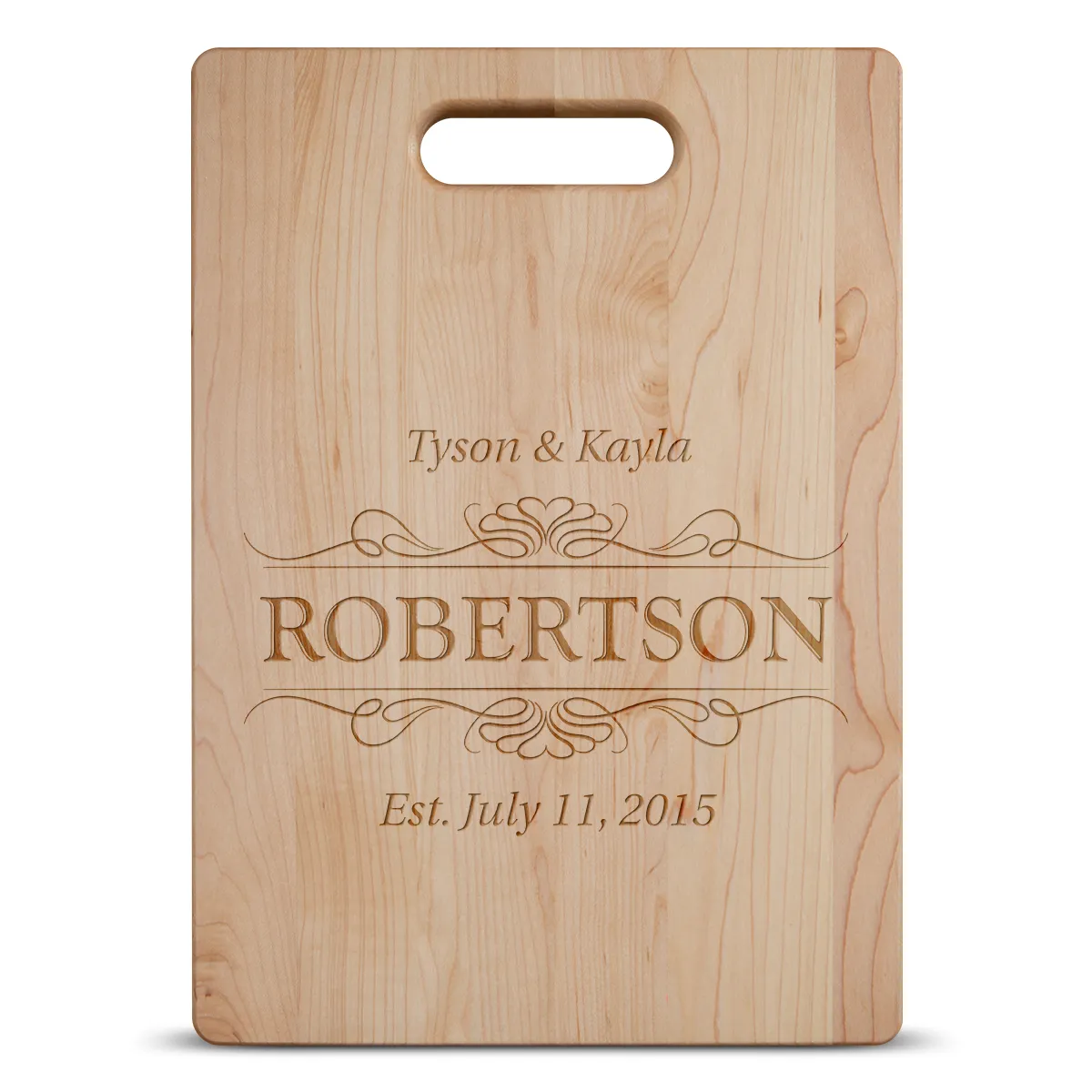 Family EST Personalized Maple Cutting Board