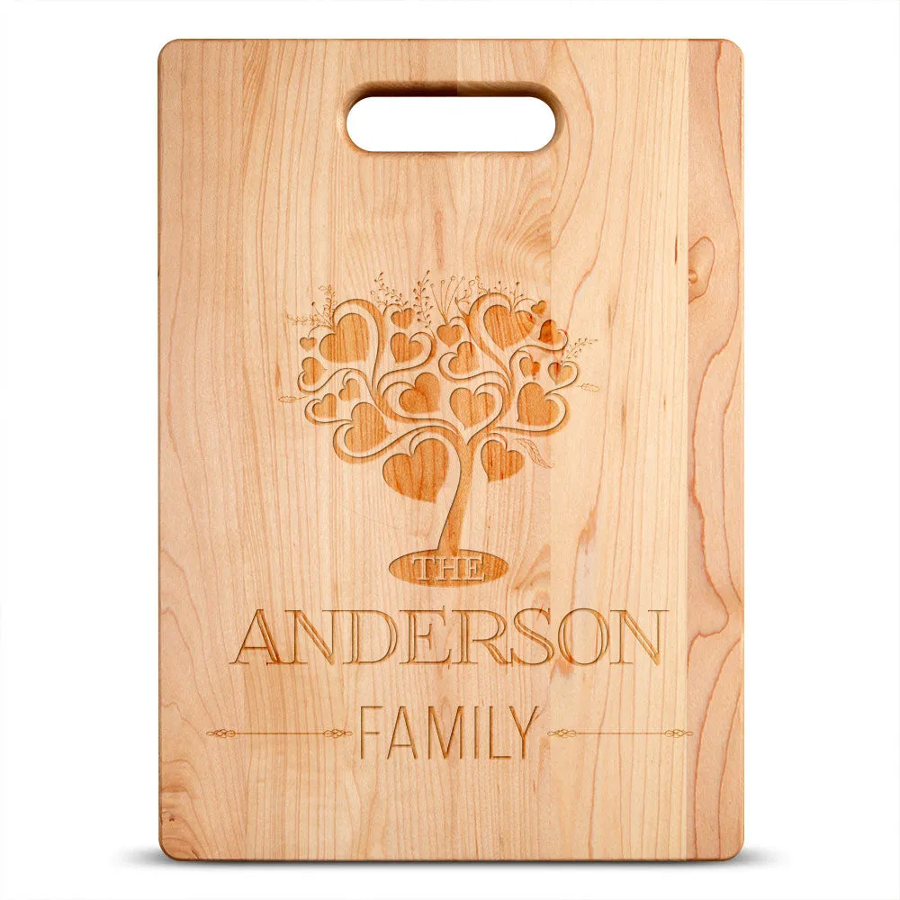 Family Tree Personalized Maple Cutting Board