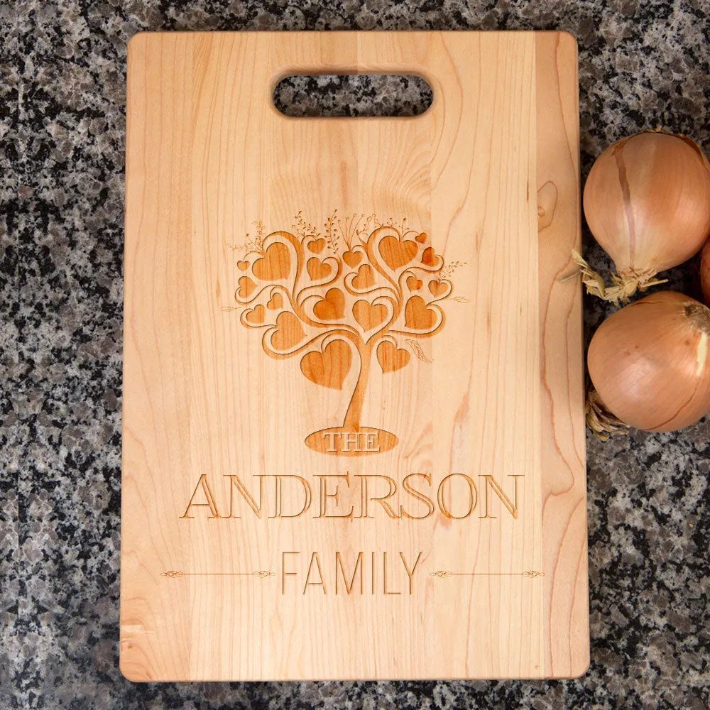 Family Tree Personalized Maple Cutting Board