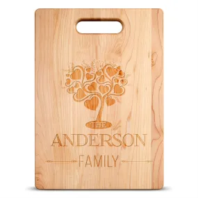 Family Tree Personalized Maple Cutting Board