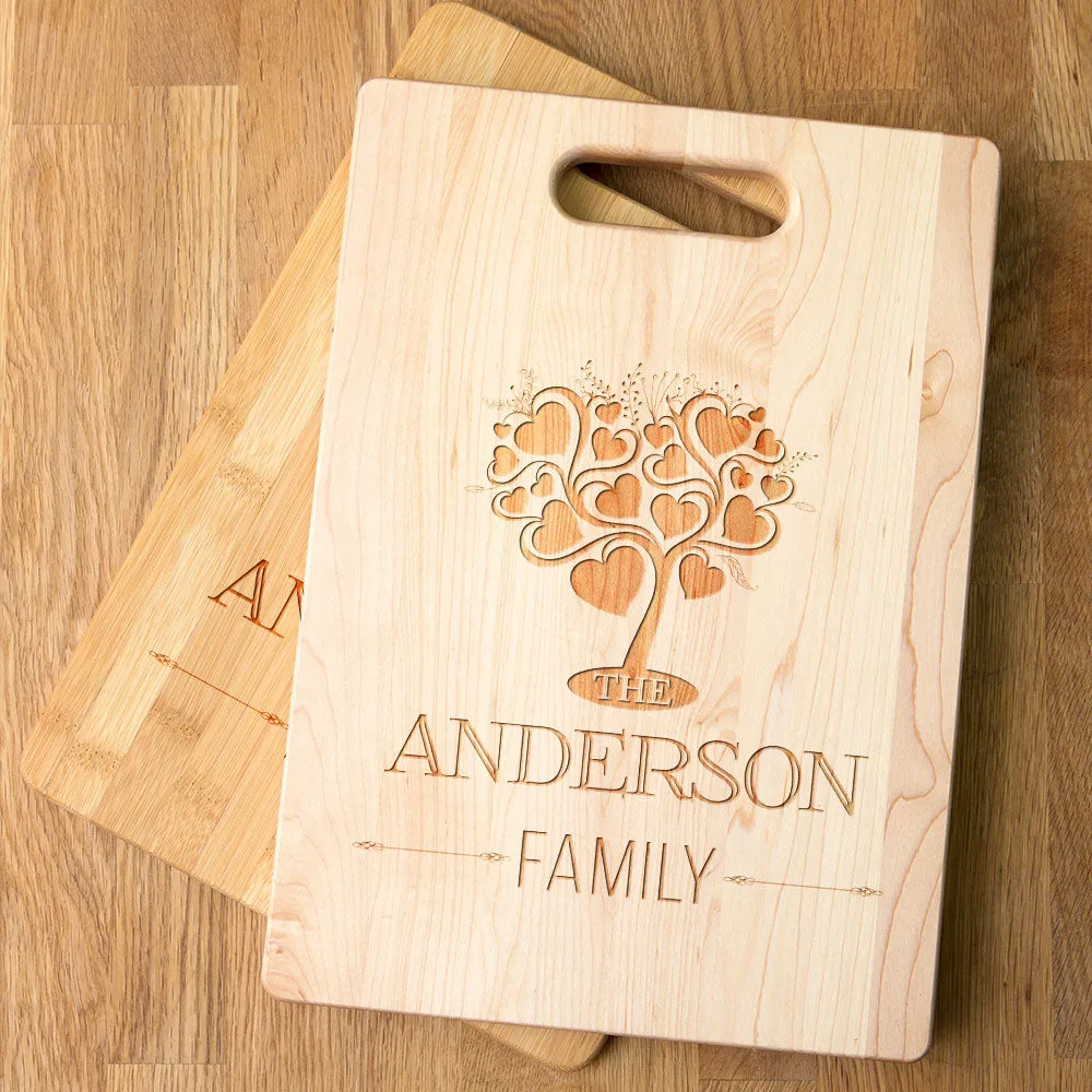 Family Tree Personalized Maple Cutting Board