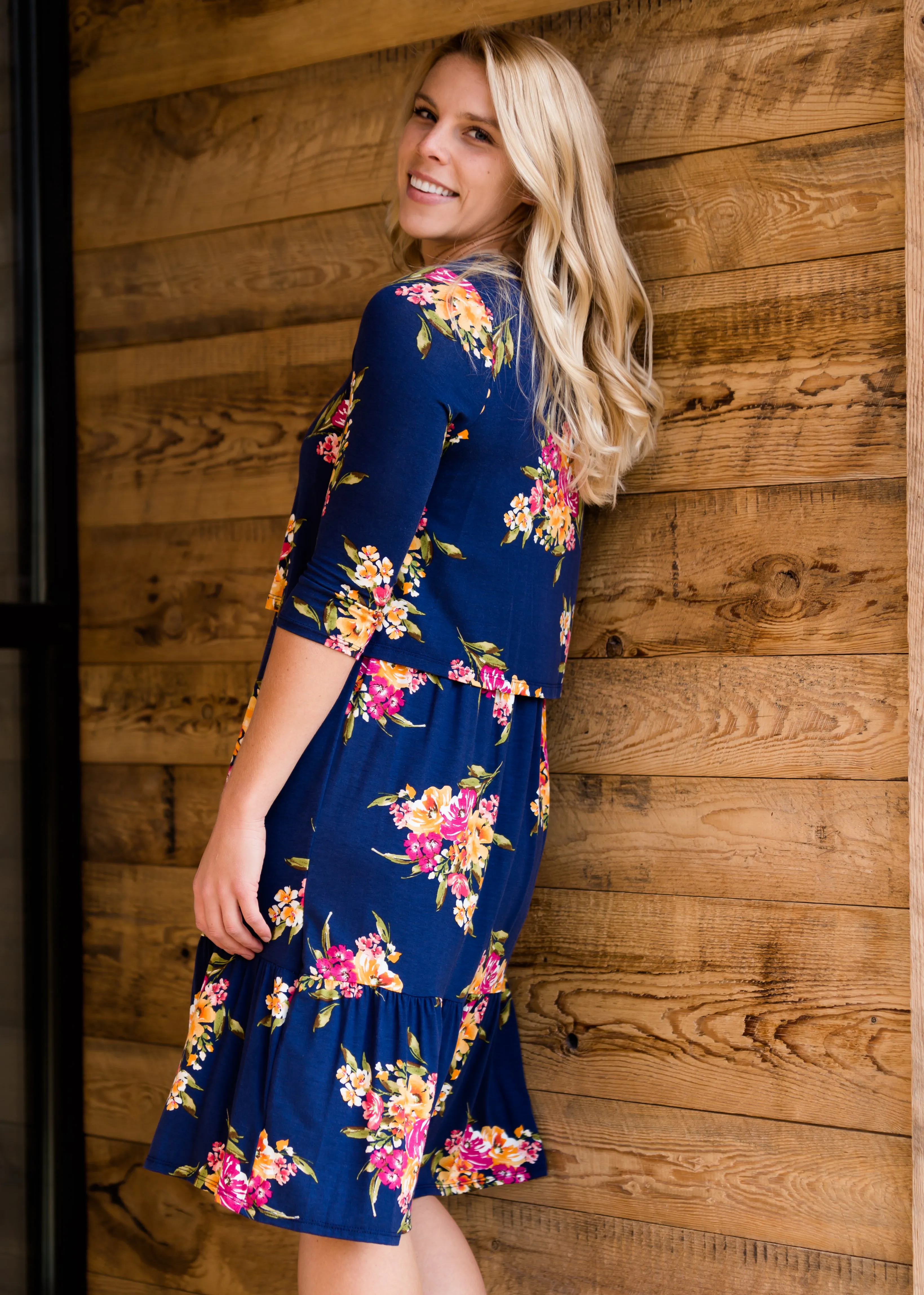 Floral Tiered Midi Dress - FINAL SALE