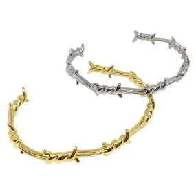 Gifts From The Crypt - Barbed Wire Open-Cuff Bangle