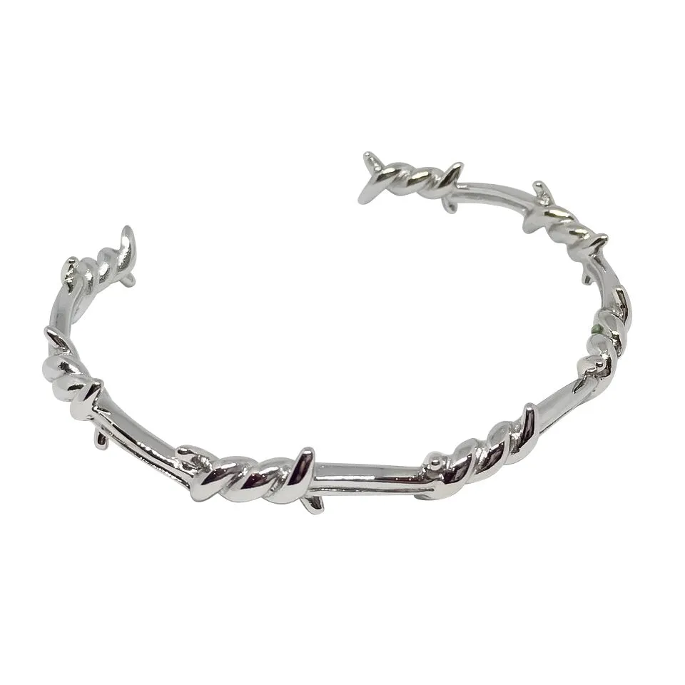 Gifts From The Crypt - Barbed Wire Open-Cuff Bangle