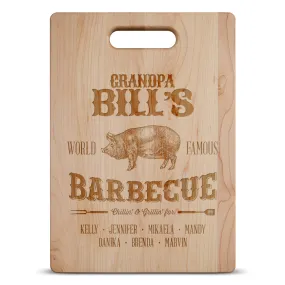 Grandpa's Barbecue Personalized Cutting Board