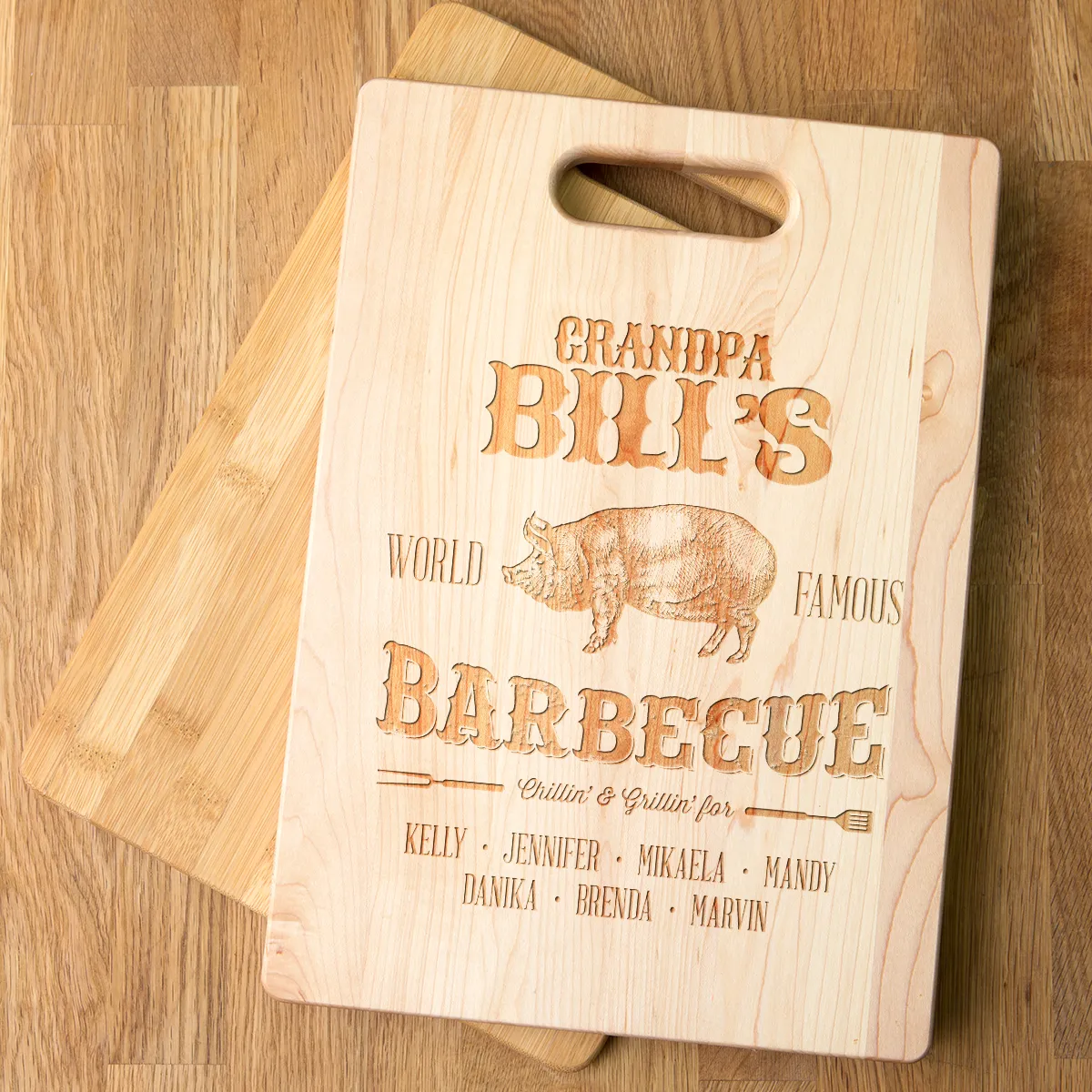 Grandpa's Barbecue Personalized Cutting Board