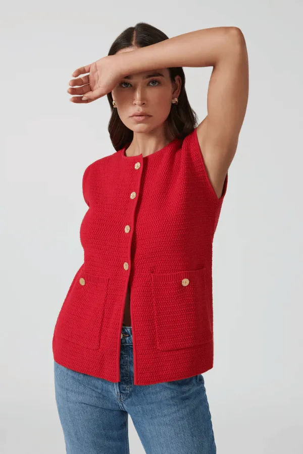 Helena Gilet Red