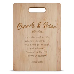 John 6:35 Personalized Cutting Board