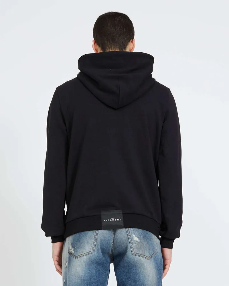 John Richmond Rma23086Feit Sweatshirt Haider  Black