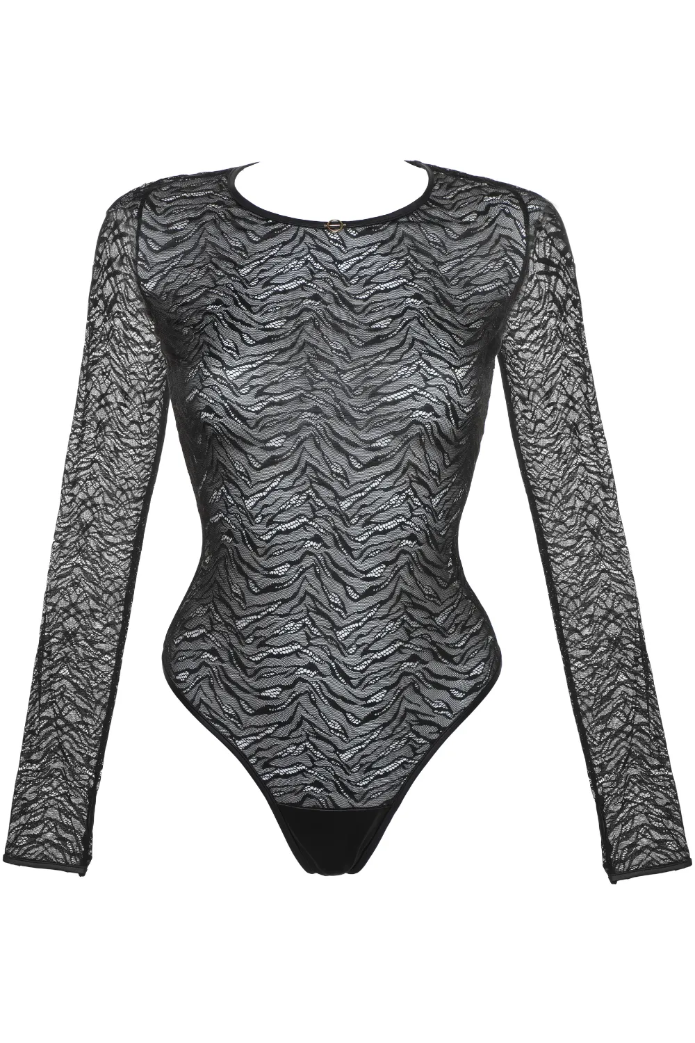 Karma Cat Long Sleeve Thong Bodysuit