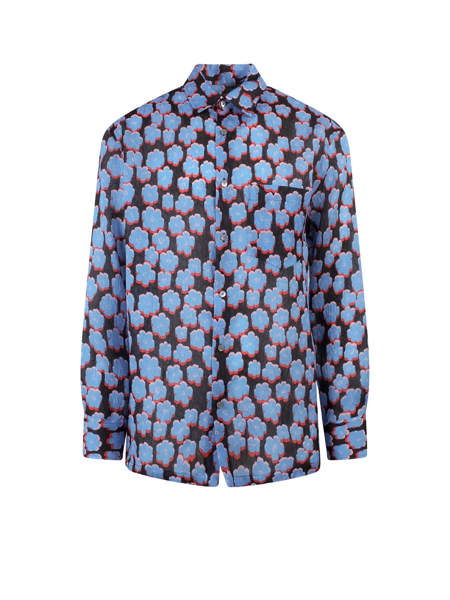 Lanvin Floral-Printed Long Sleeve Shirt