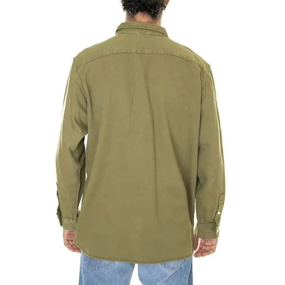 Levis Mens Jackson Worker Z1707 Green Garment Dye Shirt