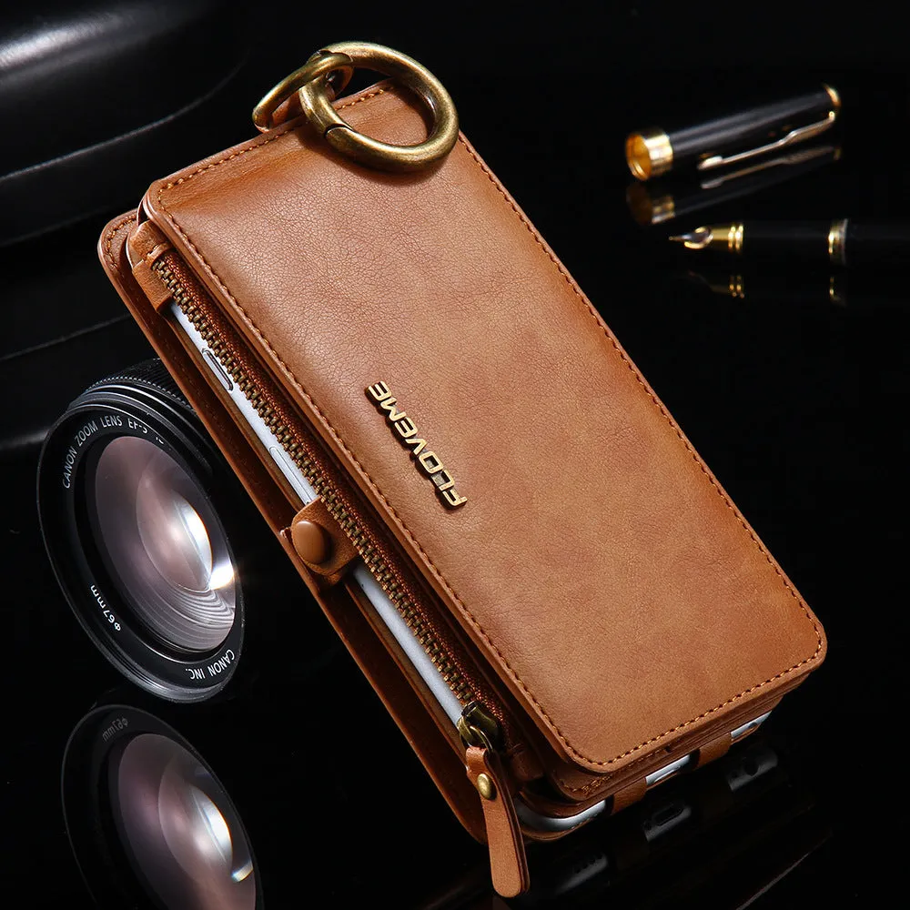 Luxury PU Leather Case For 8 Plus X XR XS Max 11 Flip Stand Wallet