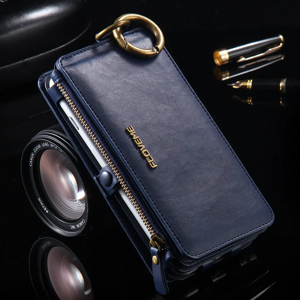 Luxury PU Leather Case For 8 Plus X XR XS Max 11 Flip Stand Wallet