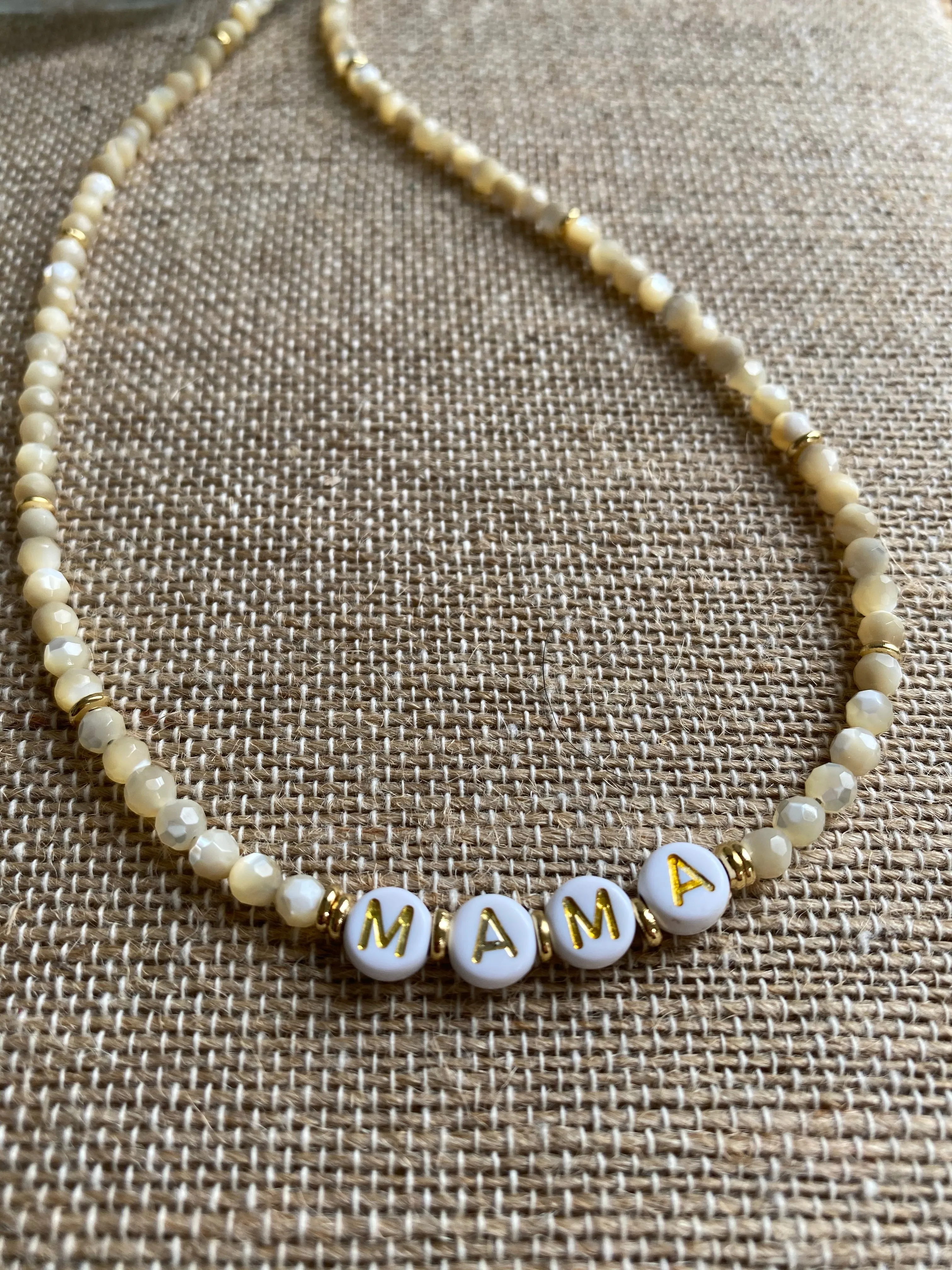 Mama beaded necklace