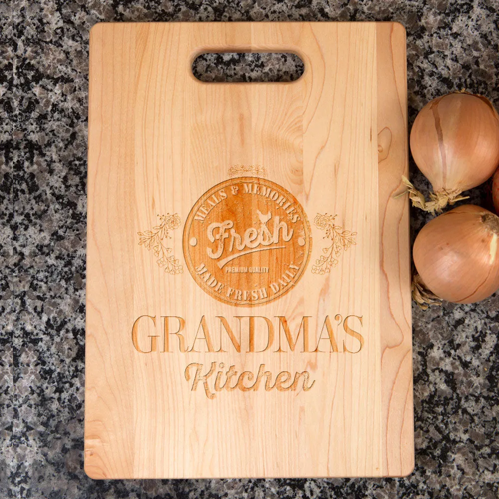 Meals & Memories Personalized Maple Cutting Board